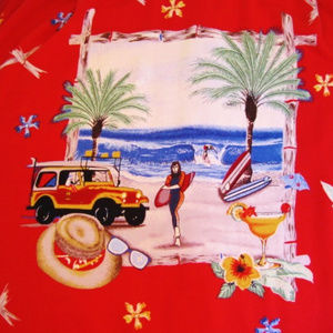 Cherokee Waikiki Wear-Men's Shirt-Surfing Waves-L